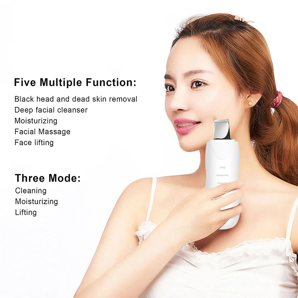 ZenGlow™ Ultrasonic Facial Skin Scrubber & Pore Cleaner