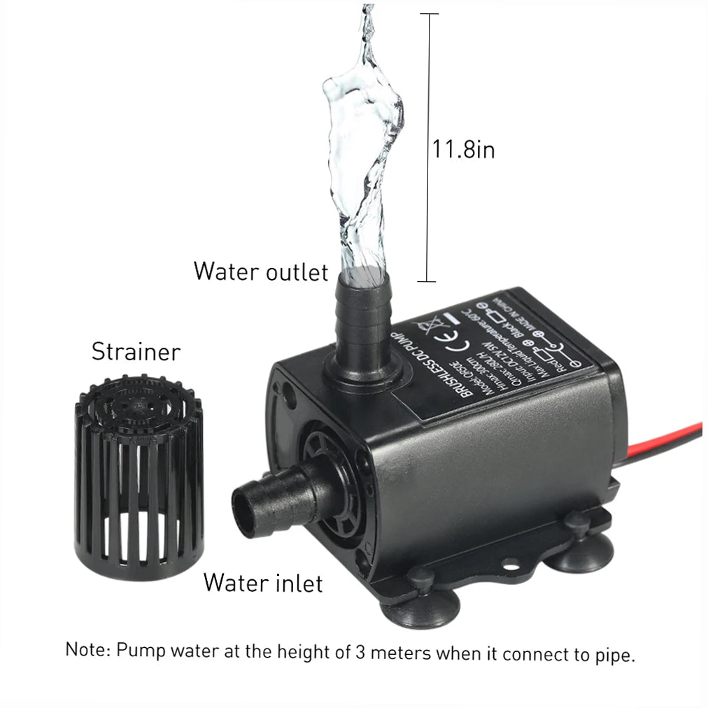 HydroFlow™ USB Mini Silent Submersible Water Pump