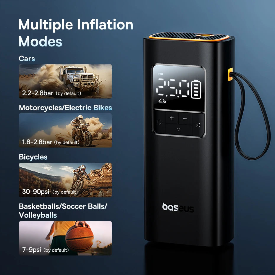 Baseus™ Portable Wireless High-Pressure Air Inflator